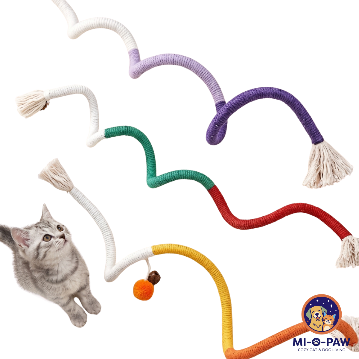 Interactive Cat Chew Toys | Silver-vine Molar Ropes (3 PCs)