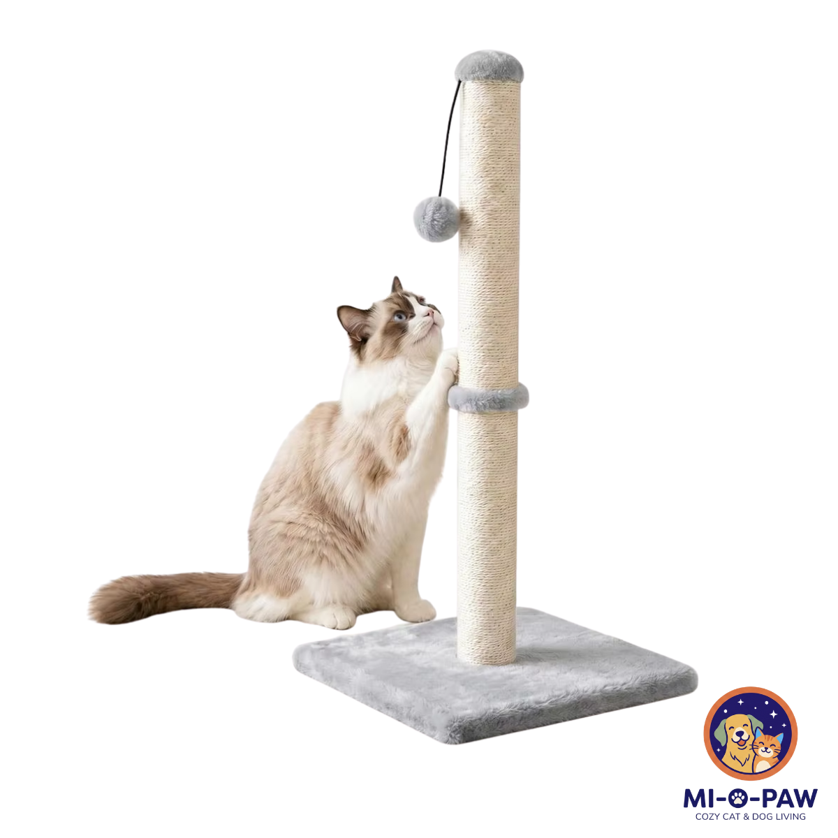29" Tall Premium Sisal Cat Scratching Post with Soft Plush Base