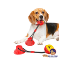 Suction Cup Dog Chew Toy – Food Dispensing Interactive Ball & Dental Teeth Cleaning Toy