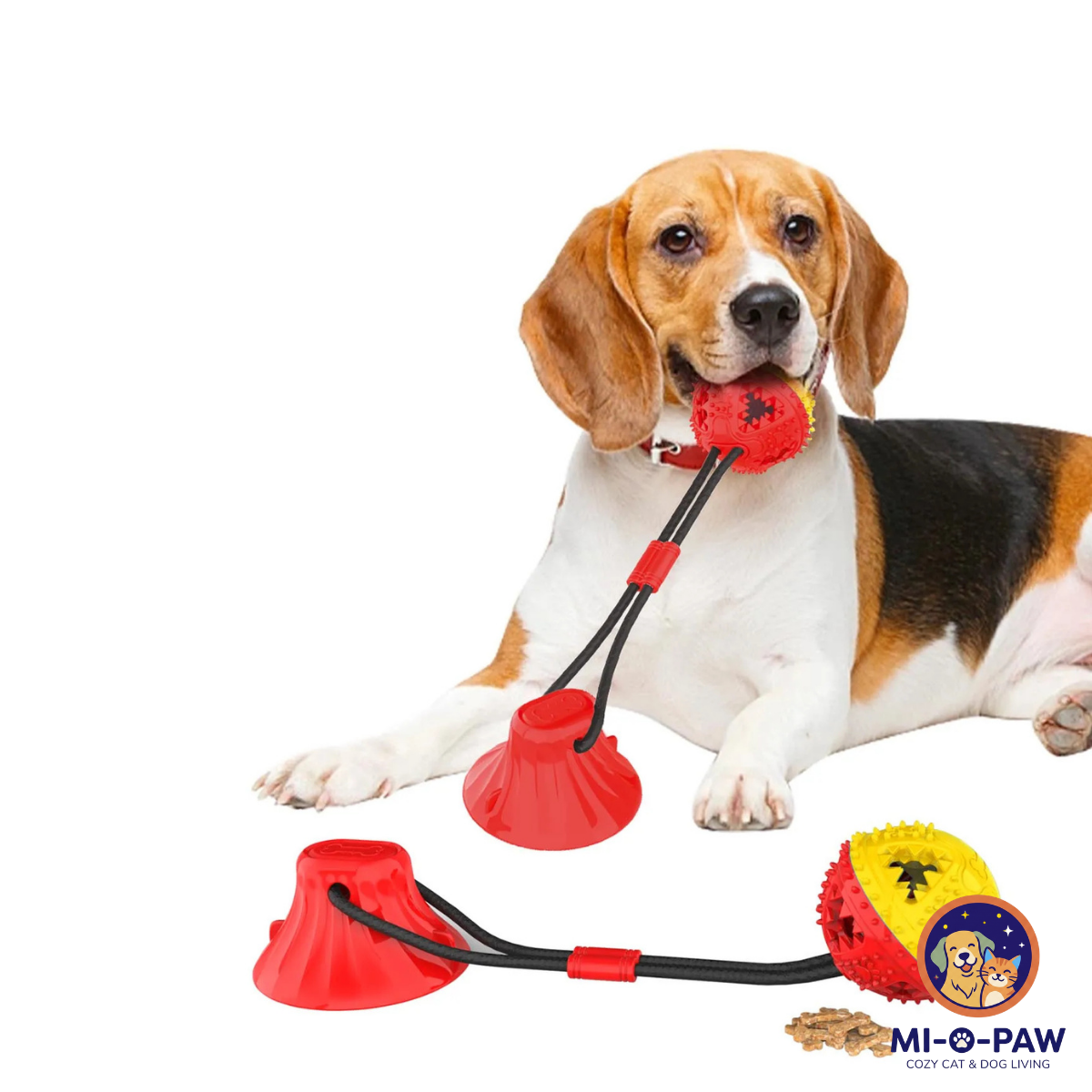 Suction Cup Dog Chew Toy – Food Dispensing Interactive Ball & Dental Teeth Cleaning Toy